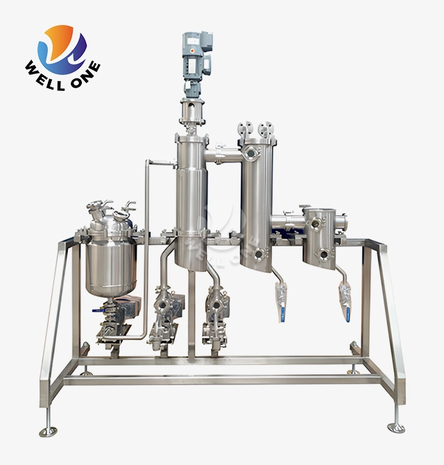 How does a laboratory thin film evaporator work?